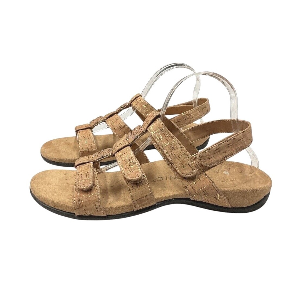 Vionic AMBER Backstrap Sandals Size 10 Adjustable Orthotic Arch Support Comfort